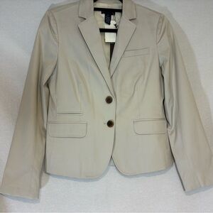 J. Crew Luxe Stretch Cotton Twill 2-button  Blazer Women’s Size 2 Preppy Office